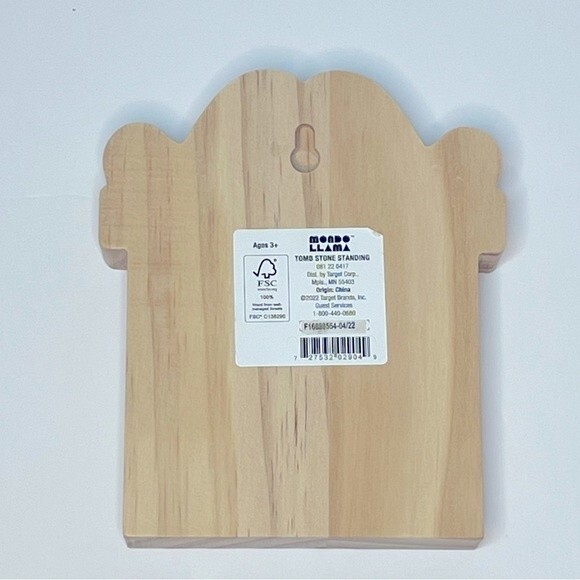 Mondo Llama Halloween Autumn Wood Pumpkin & Tomb Stone Set Ready to Decorate NEW - Picture 12 of 14